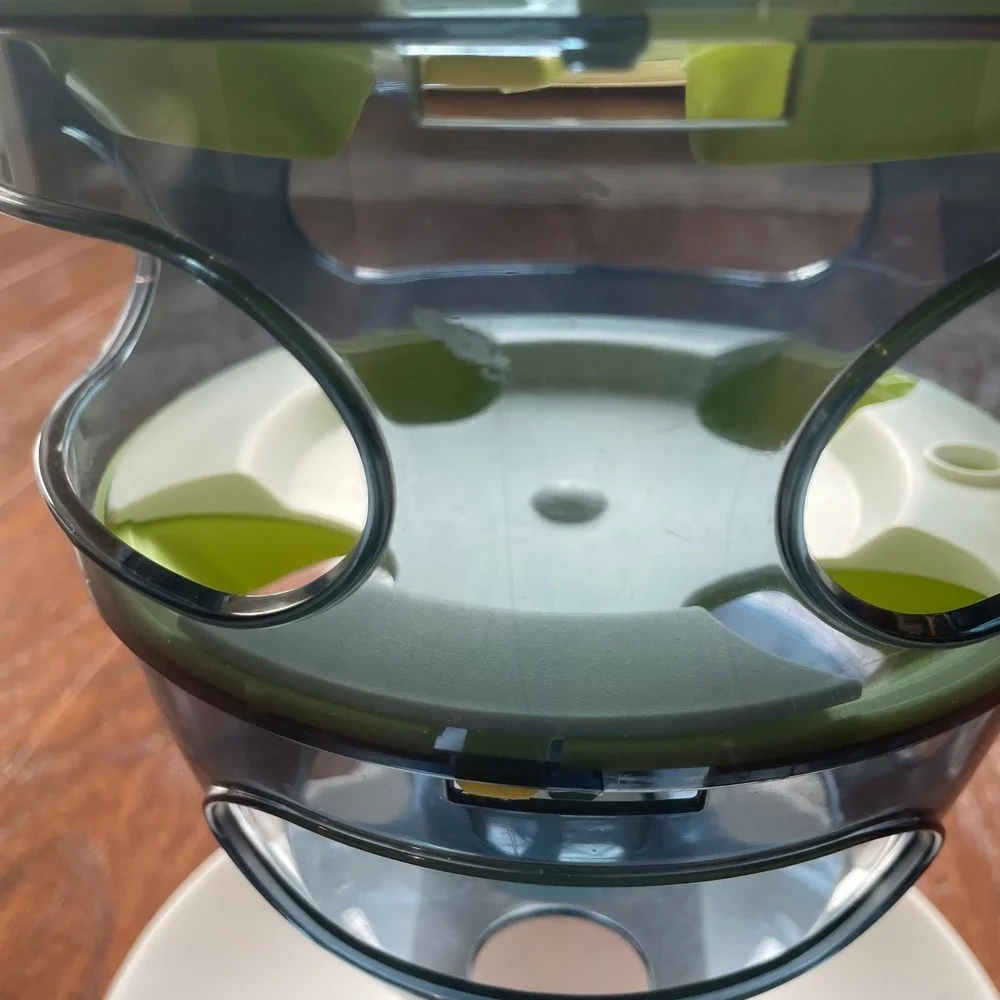 Catit Senses Food Tree Cat Feeder Green White  HTF Labyrinth of Cats Slow Feed